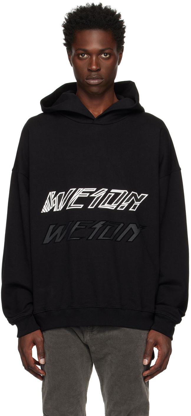 Sweatshirt We11done We11done Speed Logo Hoodie Sort | WD-TH3-22-776-U-BK