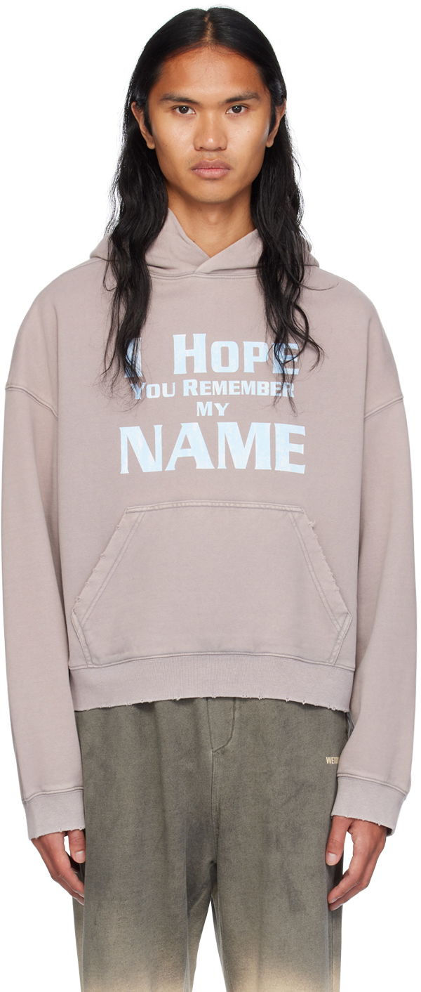 Sweatshirt We11done Lettering Hoodie Lilla | WD-TH2-24-813-U-LP, 0