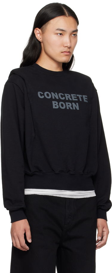 Sweatshirt Han Kjøbenhavn Han Kjobenhavn Collared Crewneck Sweatshirt Sort | M-134680, 1