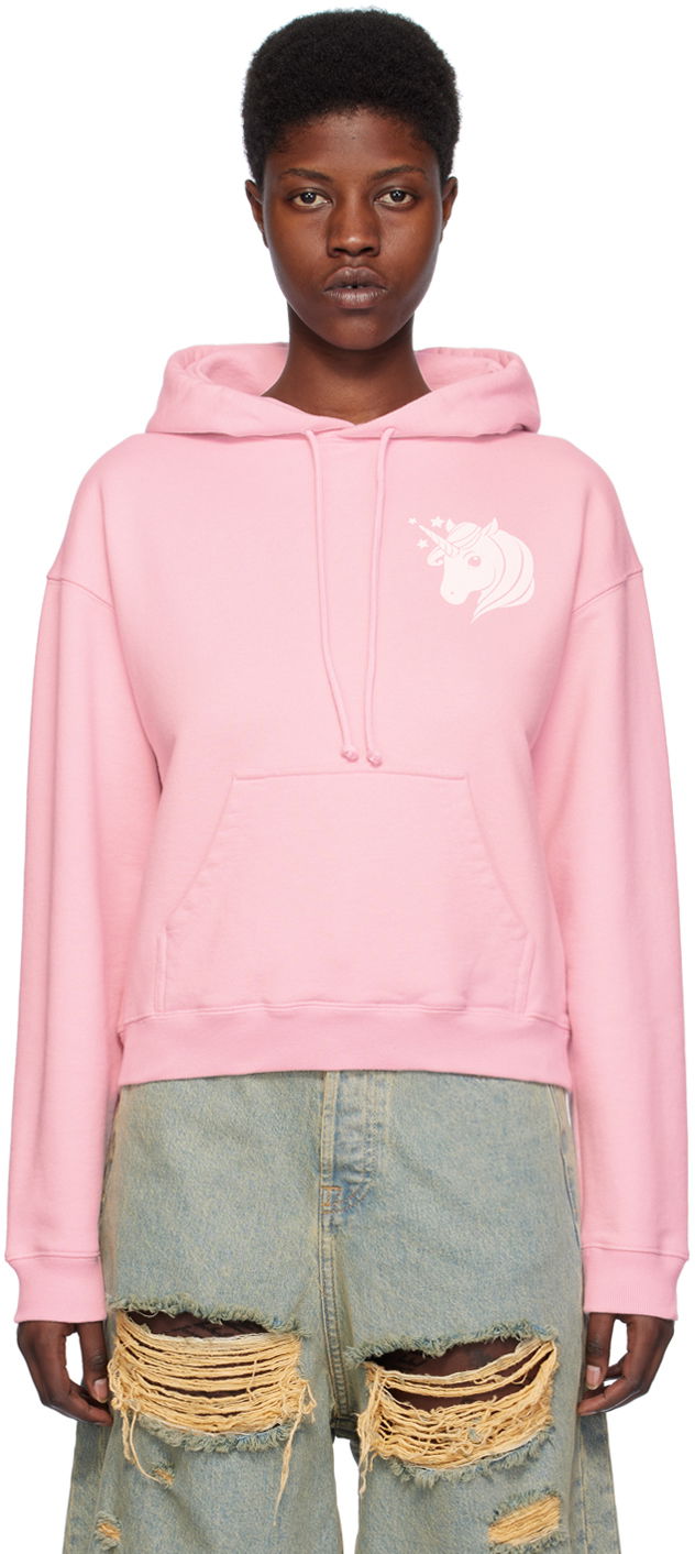 Sweatshirt VETEMENTS Unicorn Hoodie Lyserød | WE64HD200P