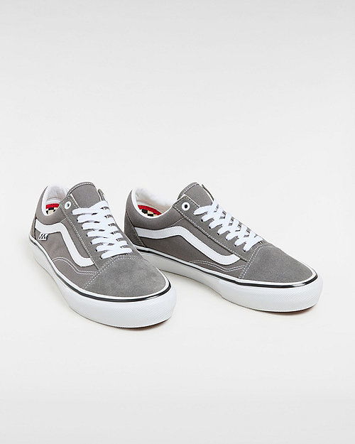 Sneakers og sko Vans Skate Old Skool Shoes (pewter/white) Unisex Grey, Size 2.5 Grå | VN0A5FCB1N6, 1