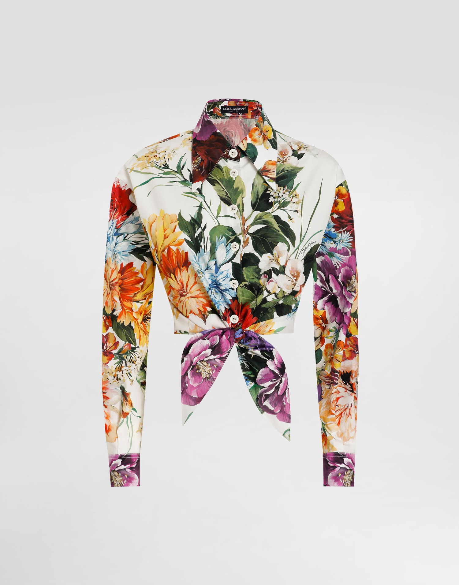 Skjorte Dolce & Gabbana Dolce & Gabbana Flower Bouquet-print Poplin Shirt Flerfarvet | F5P61THS5TRHA5PC, 0