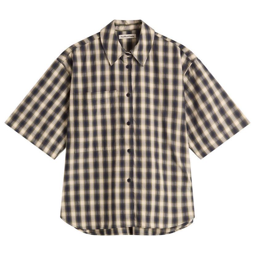 Skjorte YMC YMC Eva Check Shirt, Size Large Flerfarvet | Q2YMG-30