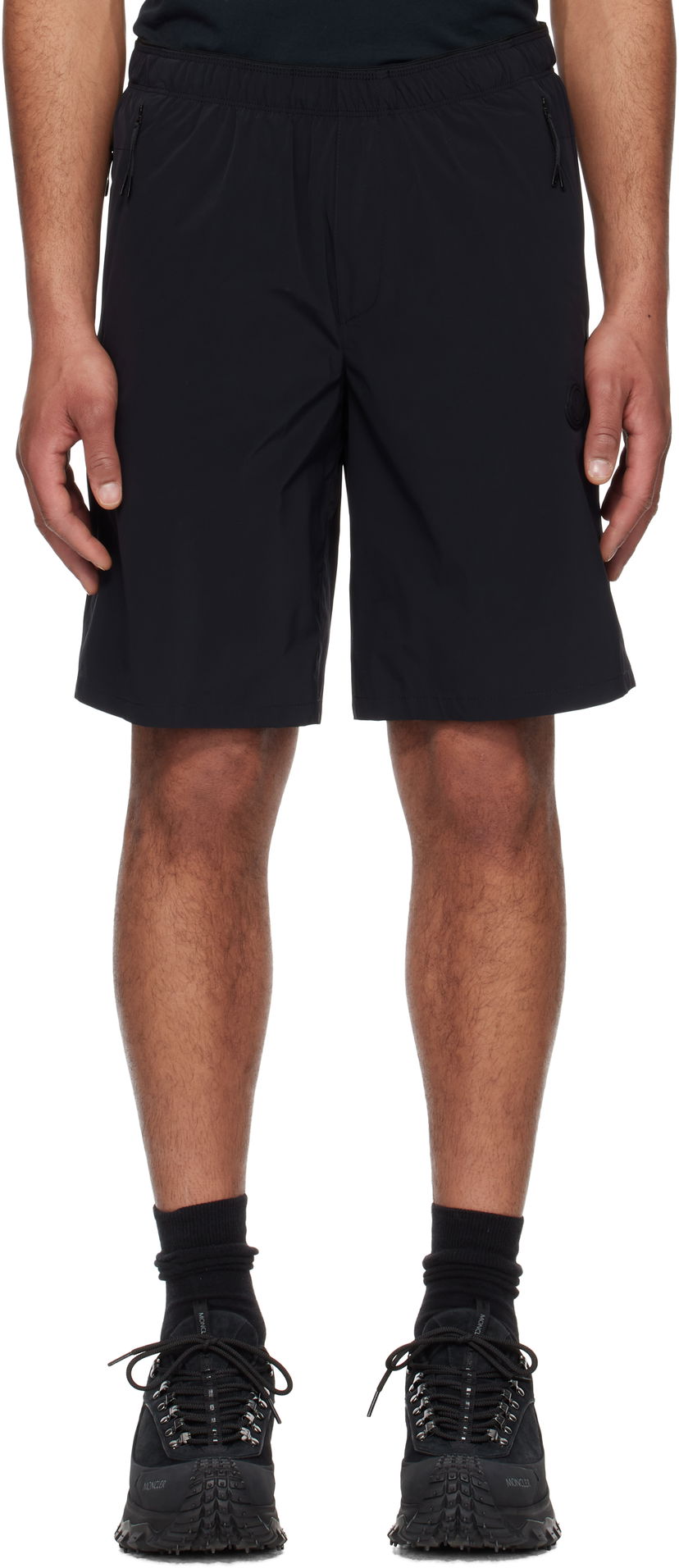Shorts Moncler Moncler Logo Patch Shorts Sort | K10912B0000759865