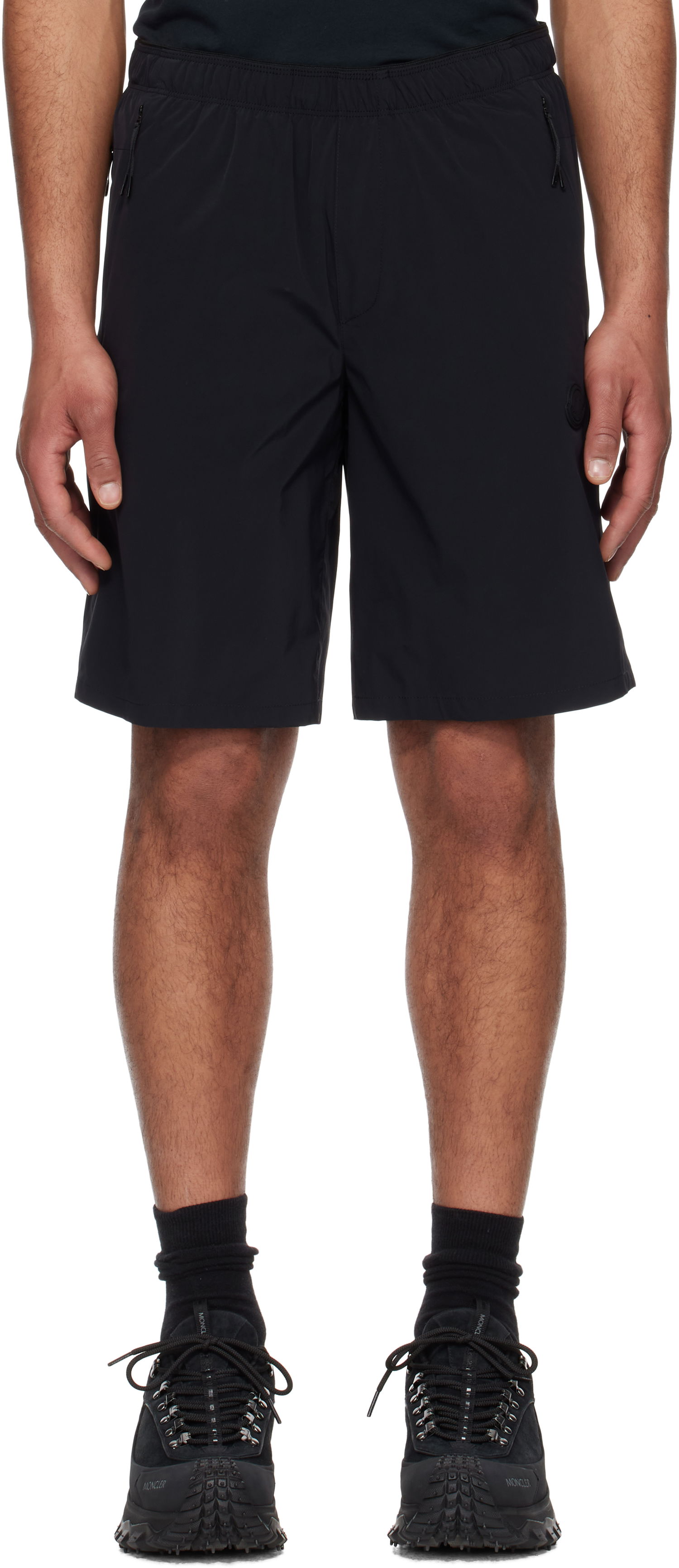 Shorts Moncler Moncler Logo Patch Shorts Sort | K10912B0000759865, 0