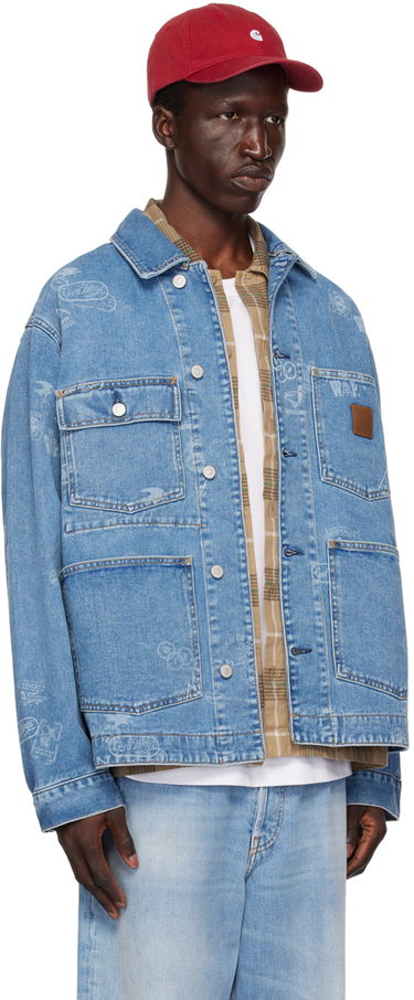 Jakke Carhartt WIP Stamp Print Denim Jacket Blå | I033743, 1