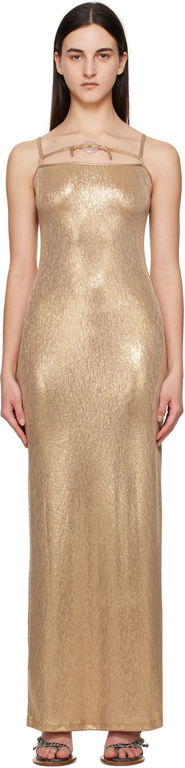 Kjole Ottolinger Ottolinger Charmed Maxi Dress Metalisk | 10550080601, 0