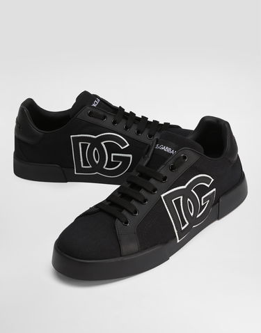 Sneakers og sko Dolce & Gabbana Dolce & Gabbana Portofino Light Strobel Canvas and Calfskin Sort | CS2343AE6298B956, 3