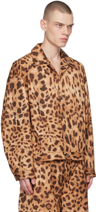 Jakke We11done We11done Allover Print Jacket Brun | WD-JK1-23-245-U-BR, 1