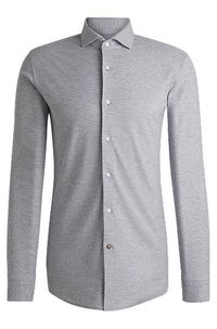 Slim-Fit Cotton-Piqué Jersey Shirt