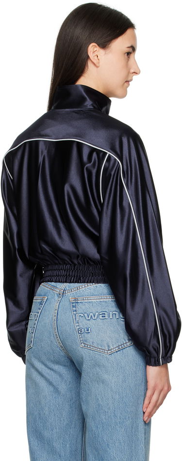 Bomberjakke Alexander Wang Alexanderwang.t Deconstructed Track Jacket Mørkeblå | 4CC1252110, 2