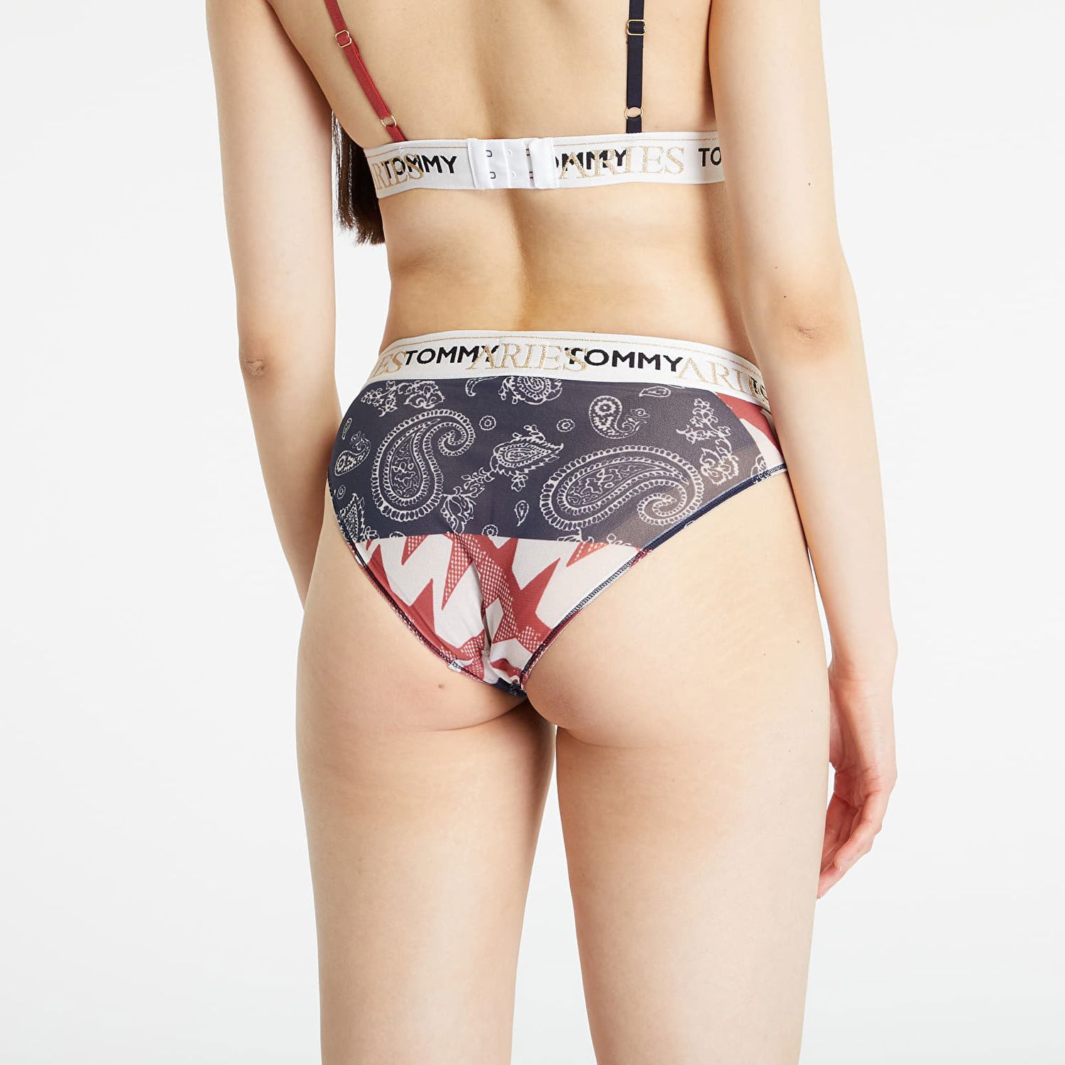 Trusser Tommy Hilfiger x Aries Sheer Mid Rise Logo Print Briefs Flerfarvet | UW0UW04662 0KD, 1