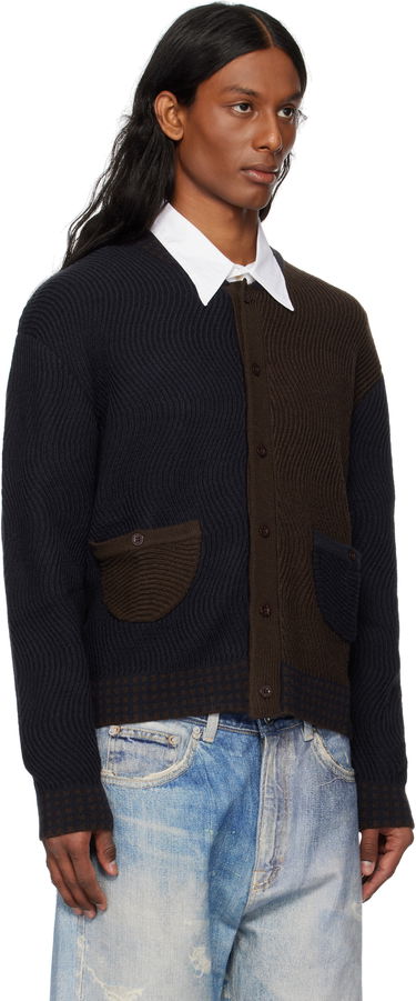 Sweater Dime Dime Wave Knit Cardigan Mørkeblå | DIME2SP253NVY, 1