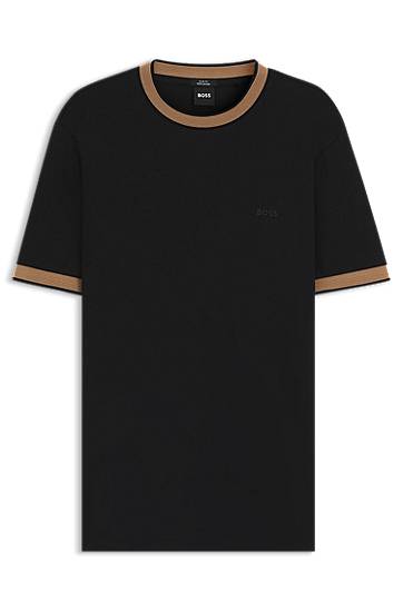 T-shirt BOSS Slim-Fit T-Shirt with Contrast Trims Sort | 50543858