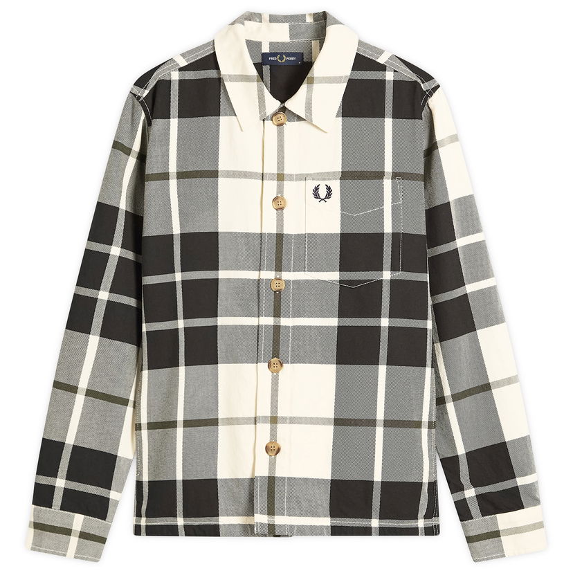 Skjorte Fred Perry Fred Perry Tartan Twill Overshirt Flerfarvet | M1724-560