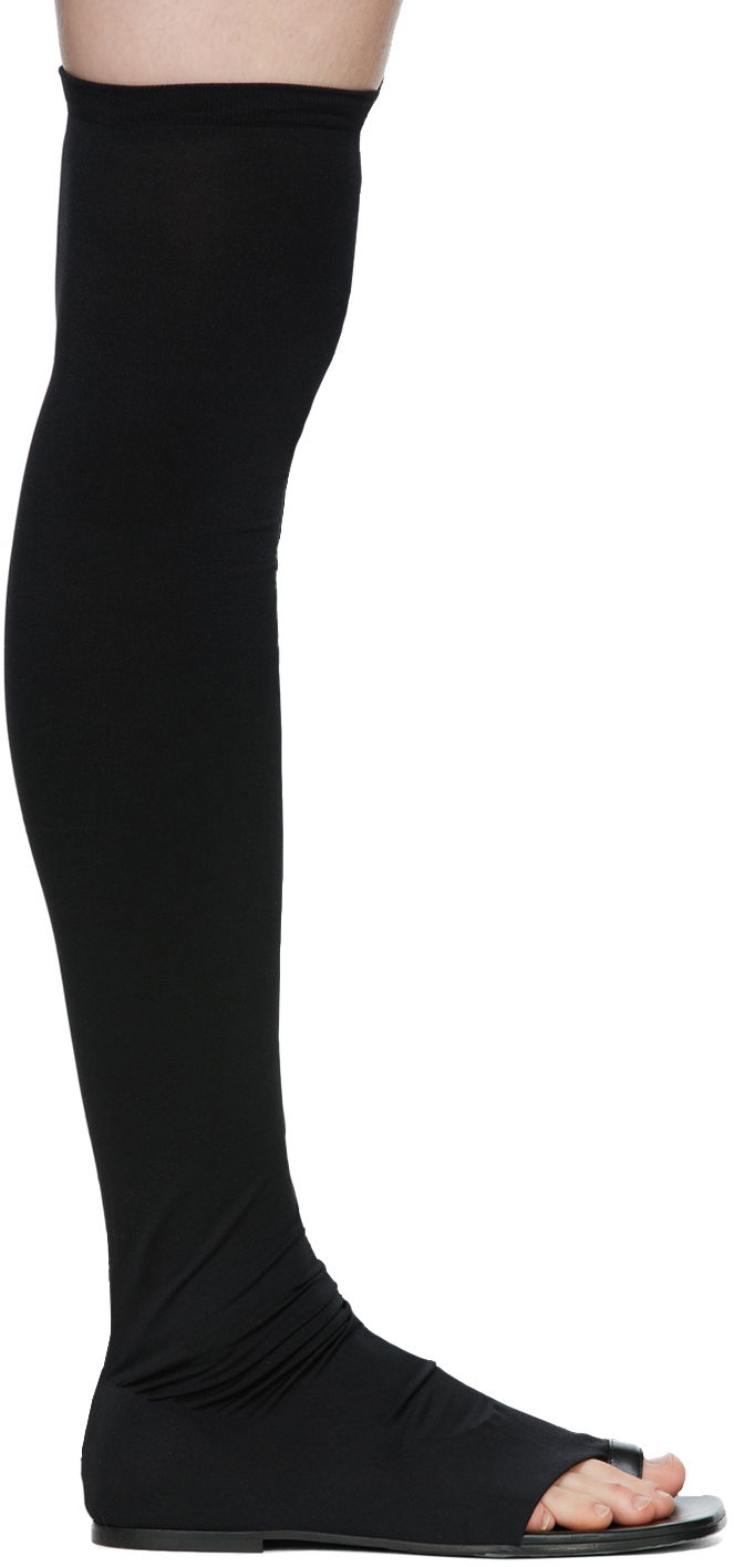 Sneakers og sko Burberry Burberry Marleyton Thigh-High Sock Flats Sort | 8053132, 0