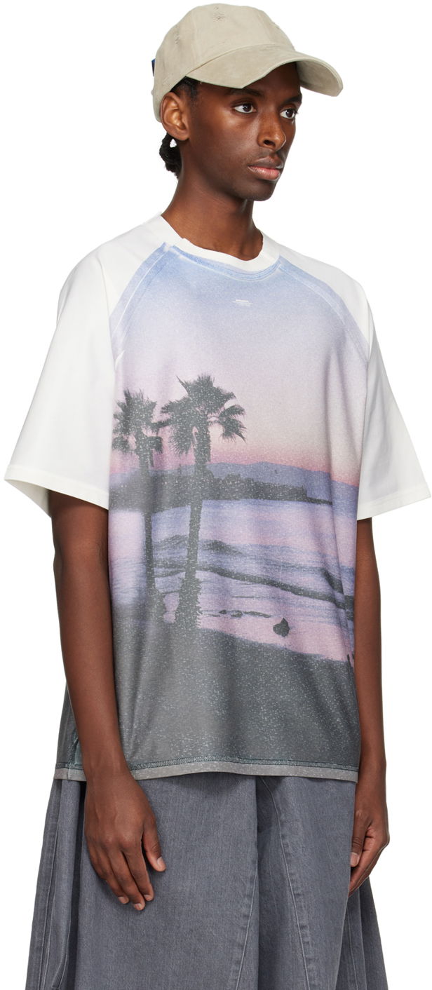 T-shirt ADER ERROR Palm Tree Graphic T-Shirt Hvid | BN01SSTS0106PP, 1