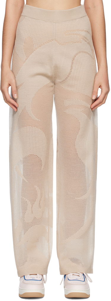 Bukser Feng Chen Wang Feng Chen Wang Phoenix Knitted Trousers Beige | FUS15KT04, 0