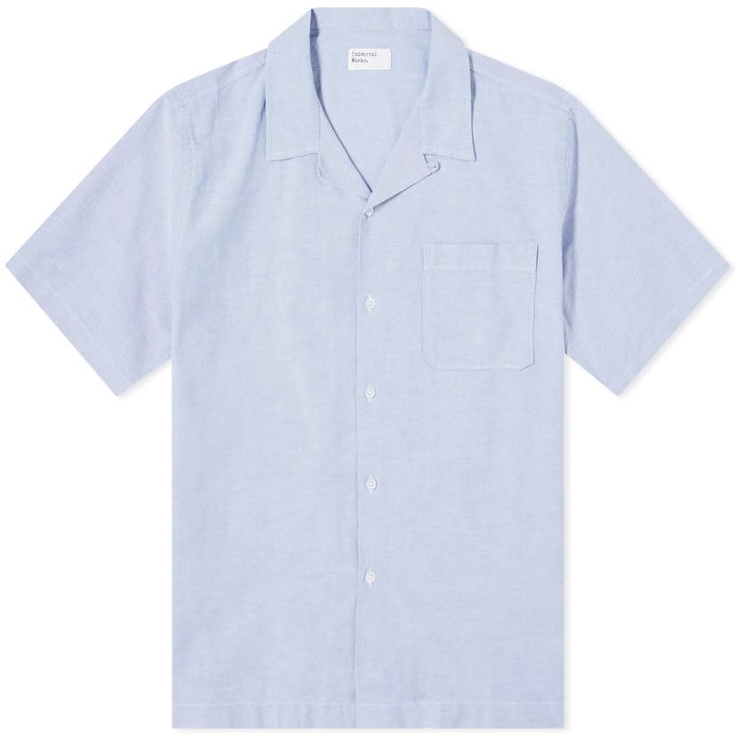 Skjorte Universal Works Universal Works Oxford Cotton Road Shirt, Size Small Blå | 30671-SKY