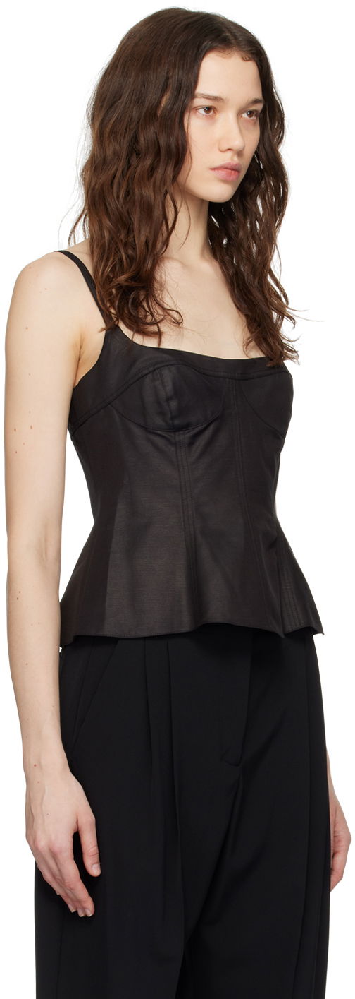 Tanktop Stella McCartney Peplum Camisole Sort | 6T01583DU401, 1