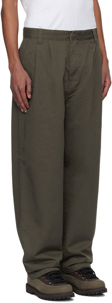 Bukser Carhartt WIP Merrick Relaxed Fit Cotton-Twill Trousers Grøn | I033759, 1