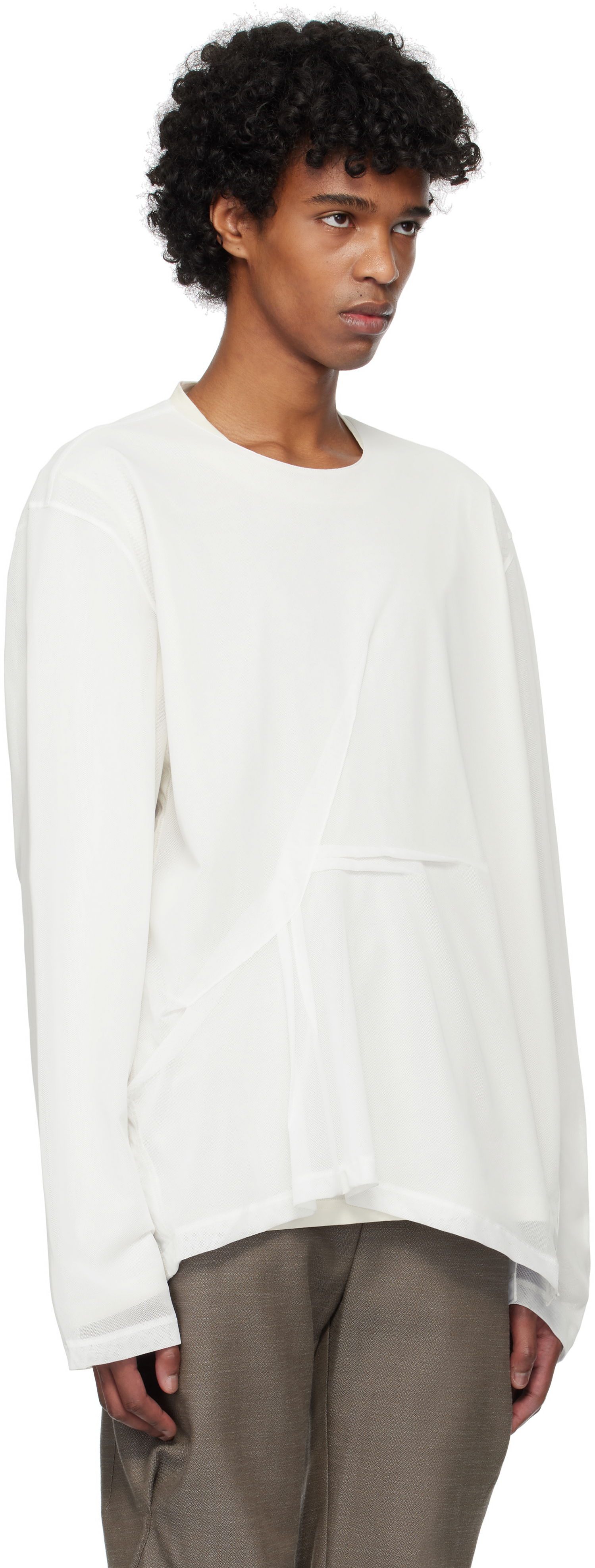 Sweater KIKO KOSTADINOV Kiko Kostadinov Inex Mesh T-Shirt Hvid | KKSS25TP02-76, 1