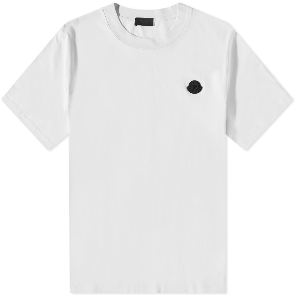 T-shirt Moncler Rubber Patch Logo Tee Hvid | 8C000-07-829H8-91R, 0