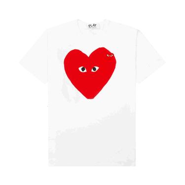 T-shirt Comme des Garçons PLAY Red Emblem Small Eyes T-Shirt Hvid | AZ T220 051 1, 0
