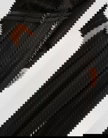 Bukser Dolce & Gabbana Dolce & Gabbana Pinstriped Flannel Trousers Sort | GP168TFRZAPS8051, 3