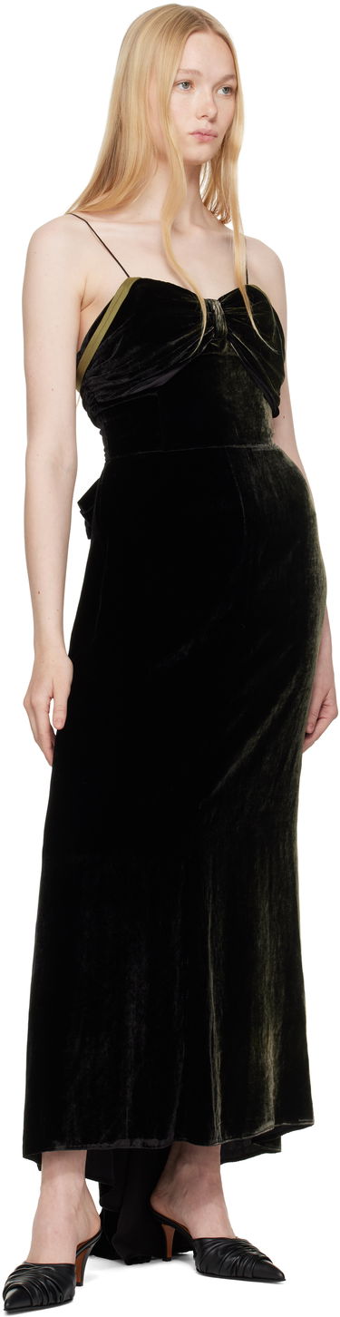 Kjole Maison Margiela Maison Margiela Velvet Maxi Dress Grøn | S51DG0003 M35345, 3