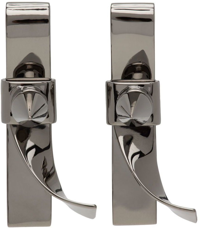 Øreringe We11done Spike Ribbon Earrings Metalisk | WD-AJ1-22-720-U-DG