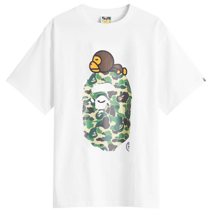 T-shirt BAPE A Bathing Ape ABC Camo Big Ape Head Graphic Tee Hvid | 002TEL301002M-WGN