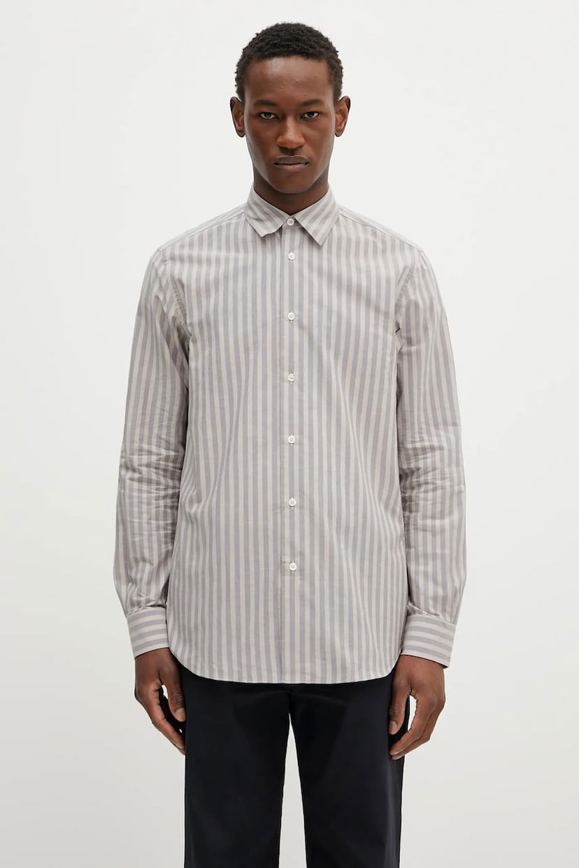 Skjorte Paul Smith Paul Smith Regular Fit Striped Shirt Grå | M1R.901U.P02635