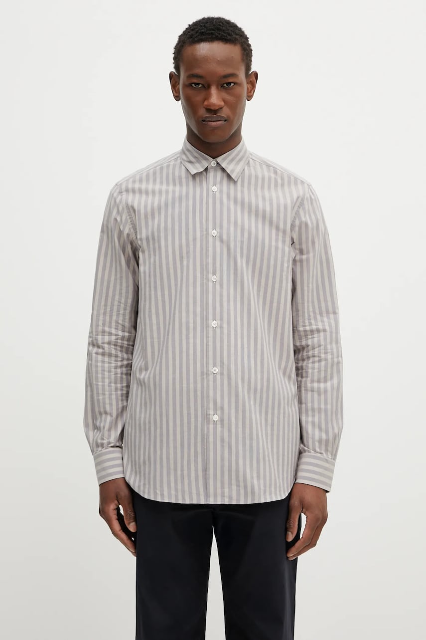 Skjorte Paul Smith Paul Smith Regular Fit Striped Shirt Grå | M1R.901U.P02635, 0
