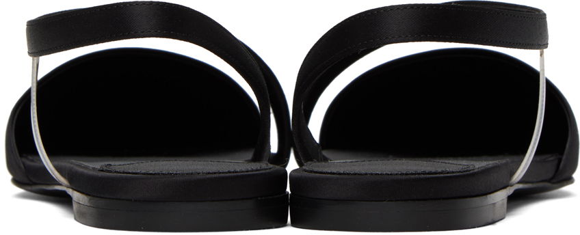 Sneakers og sko Stella McCartney Iconic D'Orsay Satin Flats Sort | 810371E00157, 1