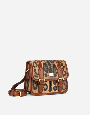 Skuldertaske Dolce & Gabbana Small Messenger Bag With Branded Plate Flerfarvet | BB6933AW384HYNBM, 1
