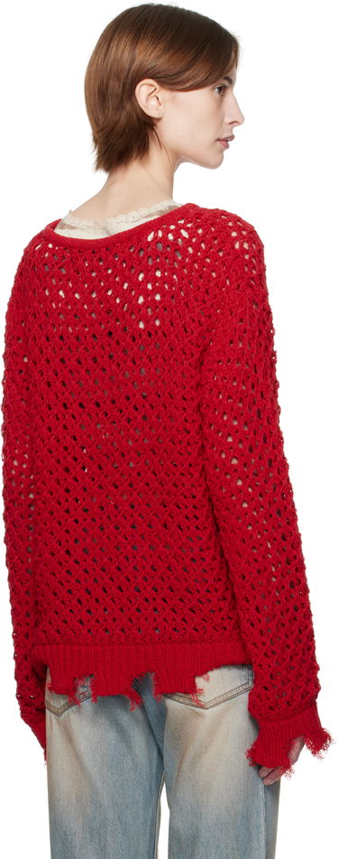 Sweater Andersson Bell Andersson Bell Damaged Boatneck Sweater Rød | atb1240u, 2