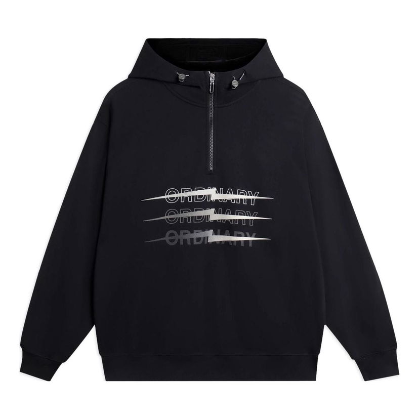 Sweatshirt Li-Ning Wade Thunder Graphic Half Zip Hoodie Sort | AWDSC53-1