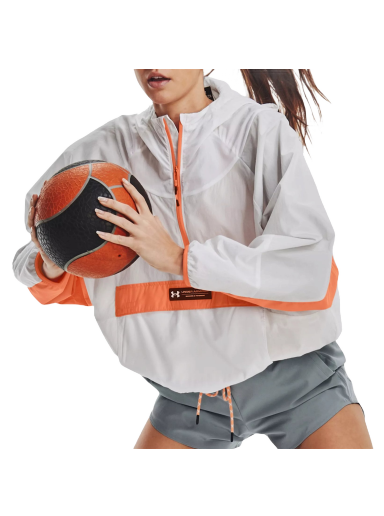 Jakke Under Armour Rush Woven Anorak Hvid | 1376920-100