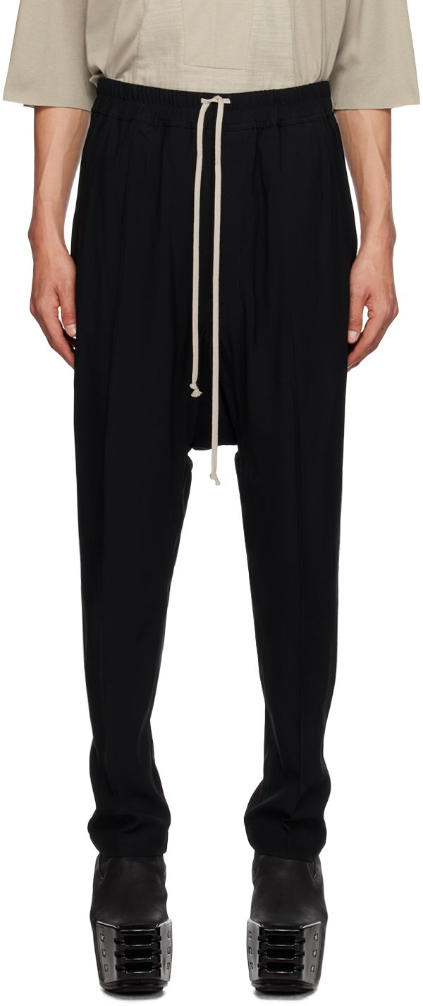 Bukser Rick Owens Drawstring Trousers Sort | RU02C7380 HY, 0