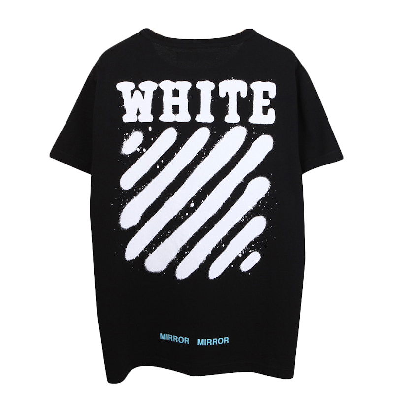 T-shirt Off-White Diag Spray T-Shirt Print Short sleeve Sort | OMAA002G20JER0111001