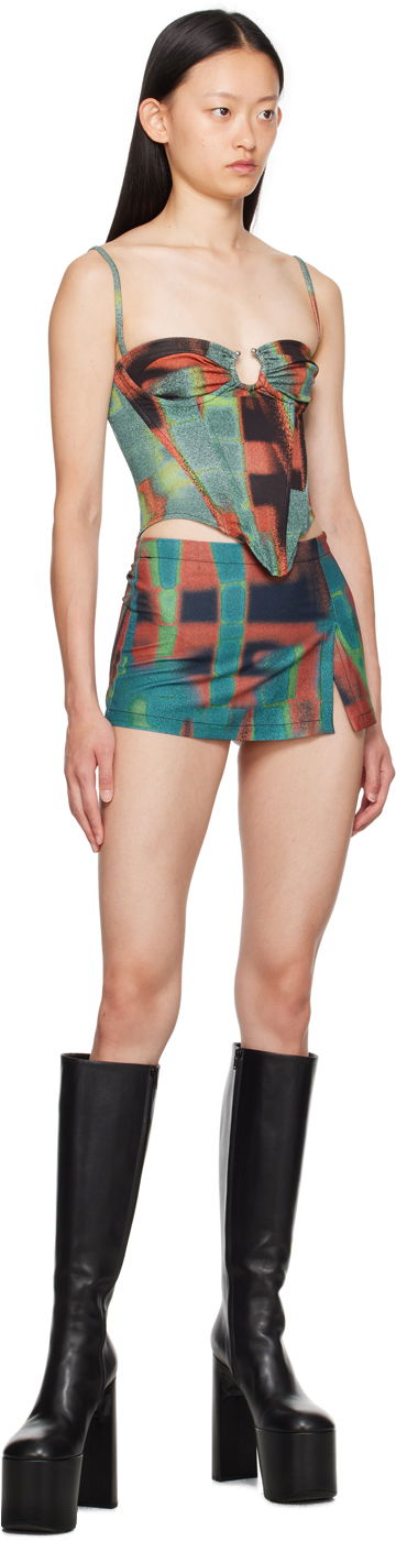 Nederdel Miaou Miaou Deia Printed Corset Top Flerfarvet | 7069VC2RST, 3