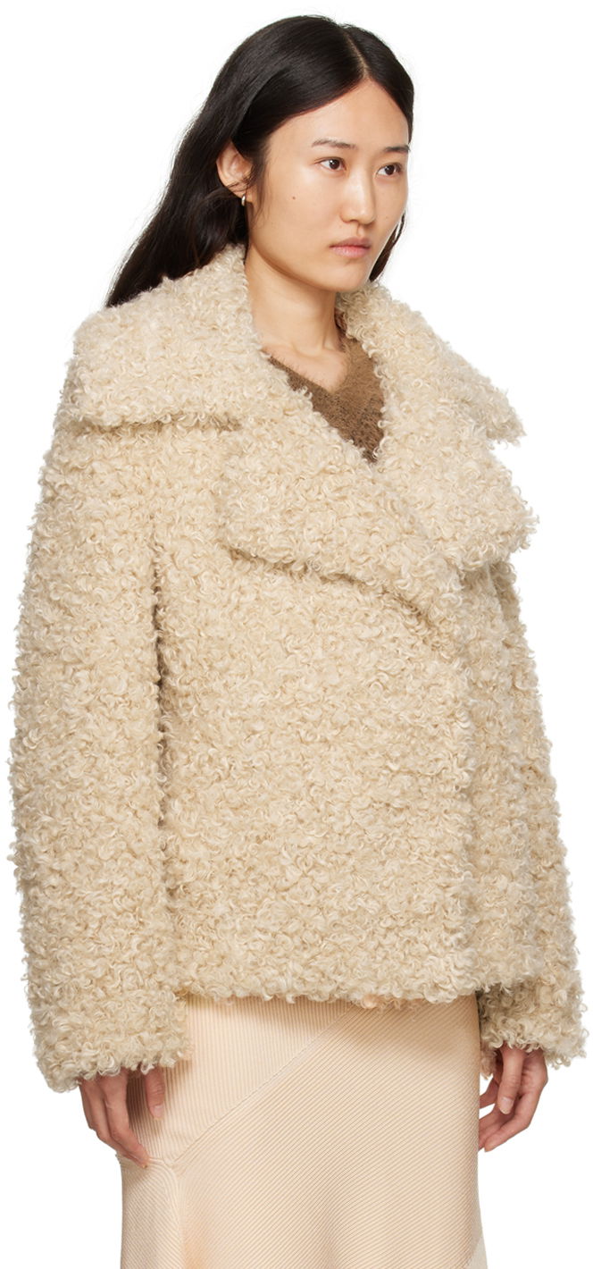 Jakke Stella McCartney Teddy Faux-Shearling Jacket Beige | 6600523CU902, 1