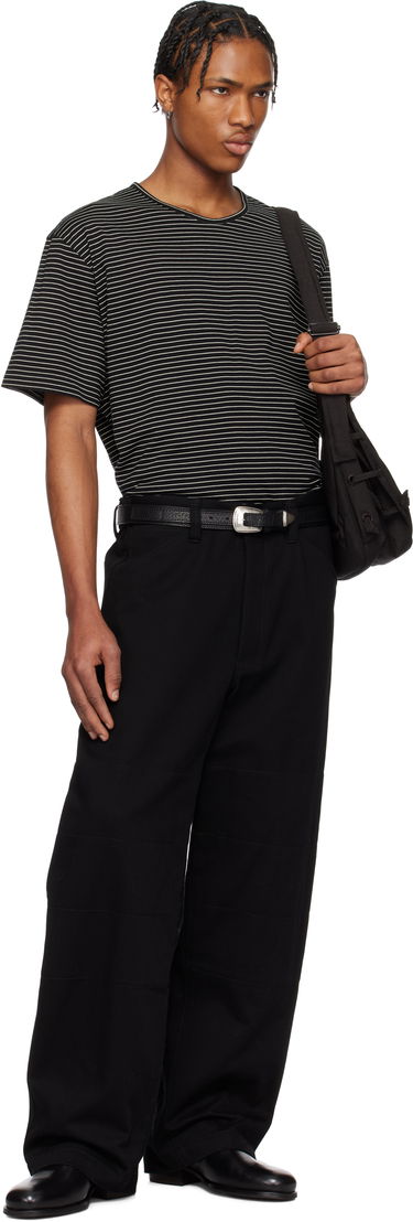 T-shirt LEMAIRE LEMAIRE Striped Short Sleeve T-Shirt Sort | TO1385 LJ1033, 4