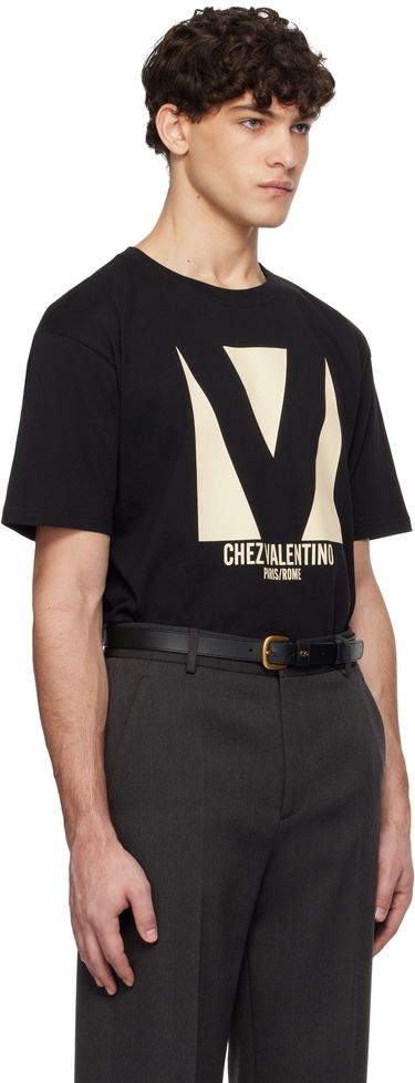 T-shirt Valentino Jersey Cotton Print T-Shirt Sort | 6V3MG16PAQ9, 1