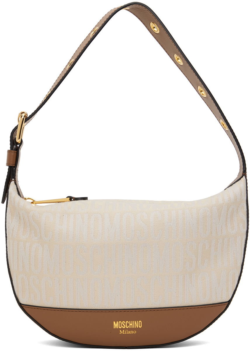 Skuldertaske Moschino Logo Shoulder Bag "Off-White & Tan" Beige | 7436 8275 A1006, 0