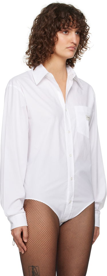 Skjorte Coperni Poplin Shirt Bodysuit Hvid | COPCH45F2010, 3