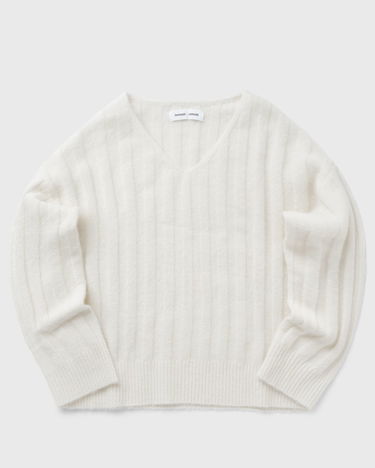 Sweater Samsoe Samsoe Samsøe & Samsøe SANOR V-Neck Sweater Hvid | F24400067-CLEAR-CREAM, 0