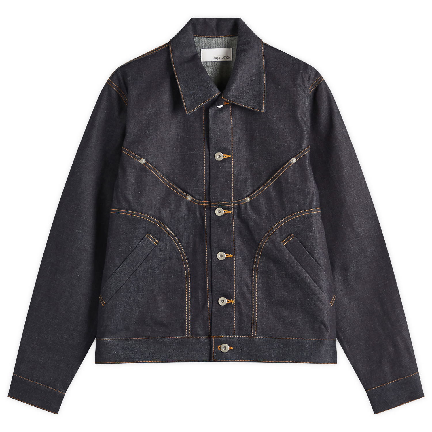 Jakke sage NATION Sage Nation Jiji Denim Jacket Blå | S084-RWD, 1