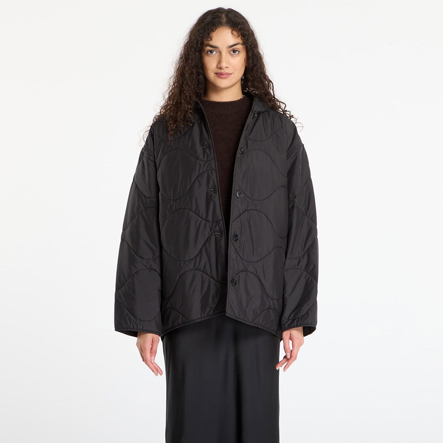 Jakke Samsoe Samsoe Wavy Quilted Jacket Sadonna Sort | F25300147_CLR000021, 0